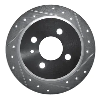 R1 Concepts EDZ-31161R Brake Rotor Drilled and Slotted Silver